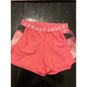 Under Armour HeatGear Pink Athletic Shorts Women's Size Small Loose Fit